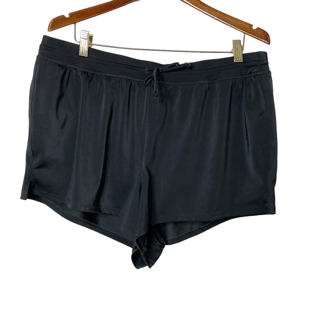 Cacique Swim by Lane Bryant Black Drawstring Swim Shorts Size 14